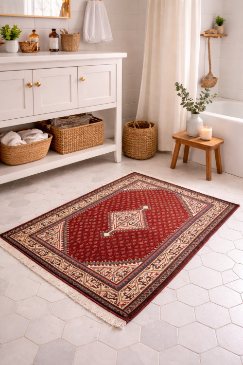 Vintage Tribal Red 3'6X5 Botemir Persian Rug