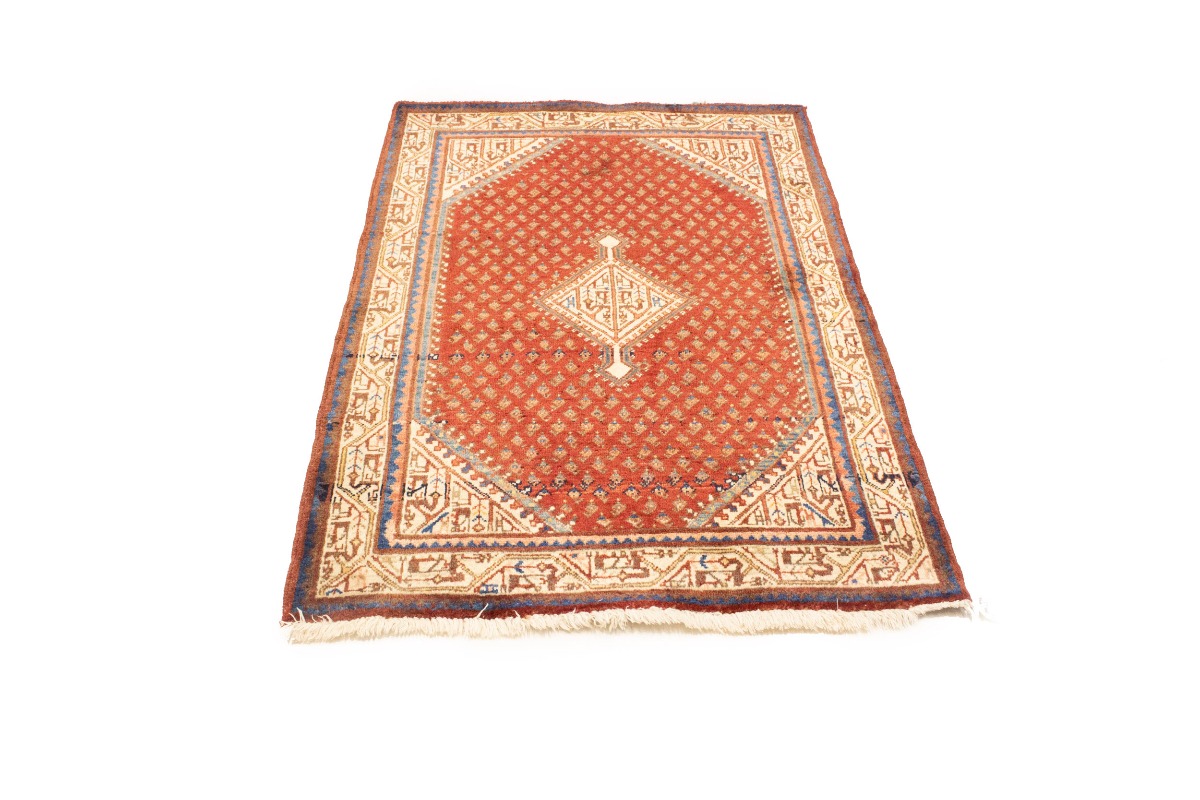 Vintage Tribal Red 3'6X5 Botemir Persian Rug