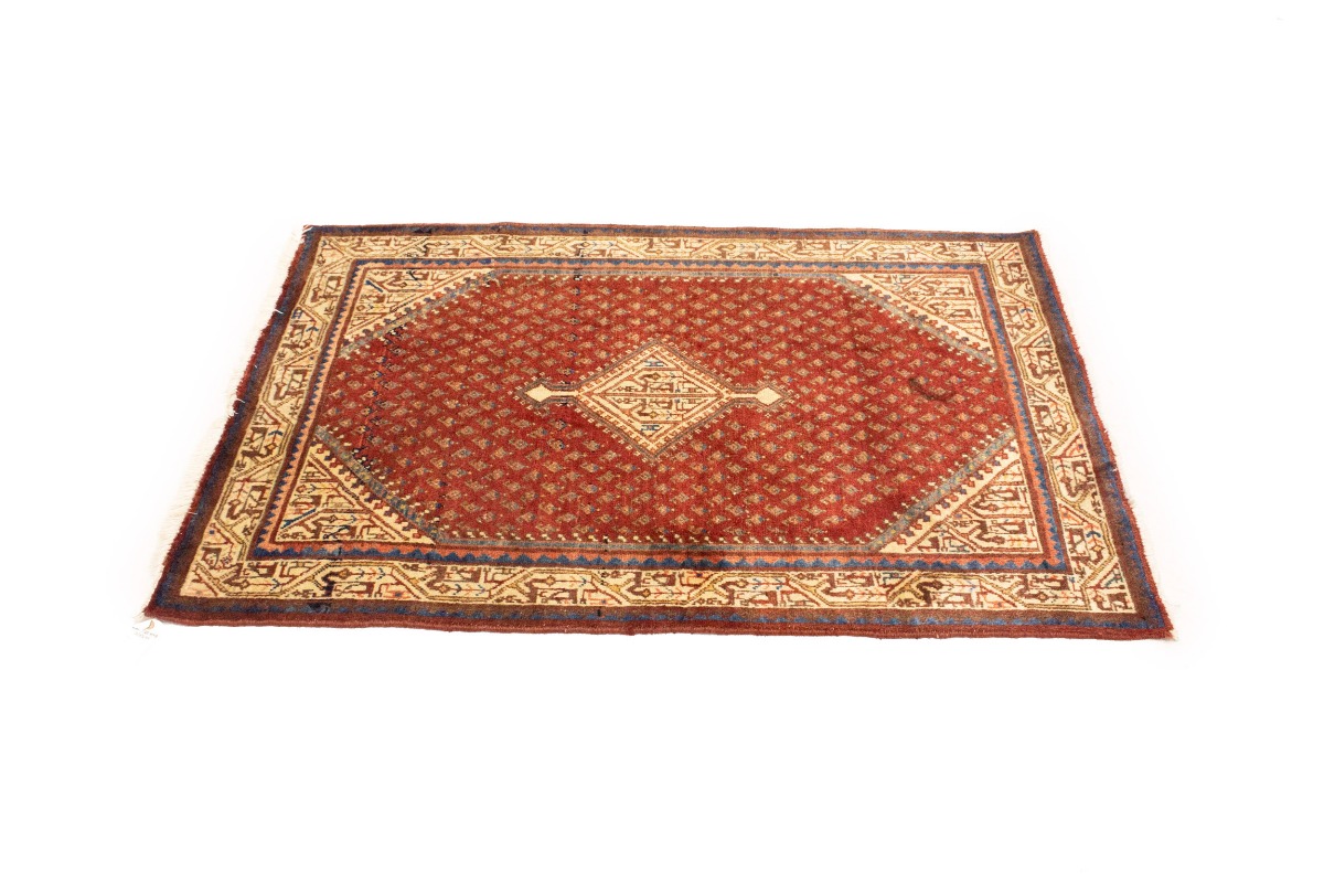 Vintage Tribal Red 3'6X5 Botemir Persian Rug