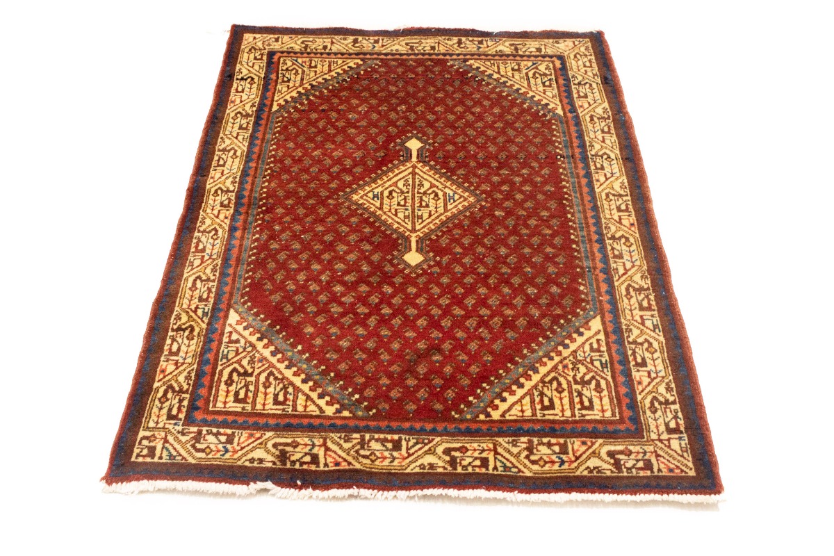 Vintage Tribal Red 3'6X5 Botemir Persian Rug