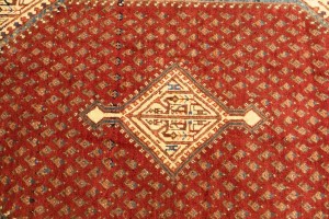 Vintage Tribal Red 3'6X5 Botemir Persian Rug