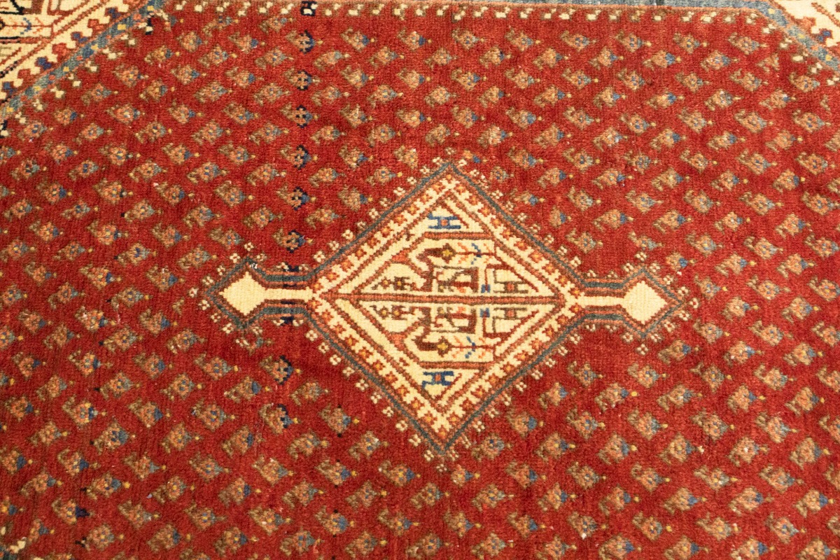 Vintage Tribal Red 3'6X5 Botemir Persian Rug