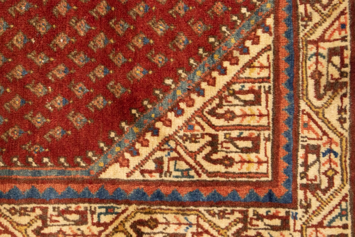 Vintage Tribal Red 3'6X5 Botemir Persian Rug
