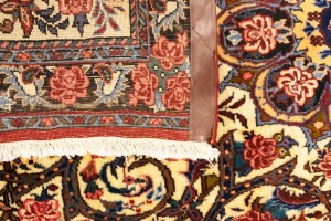 Vintage Cream Floral 3X5 Bidjar Halvaei Persian Rug