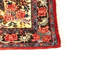 Vintage Cream Floral 3X5 Bidjar Halvaei Persian Rug