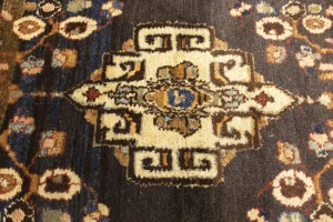 Muted Dark Brown Vintage Floral Tribal 3X6 Hamedan Persian Oriental Rug