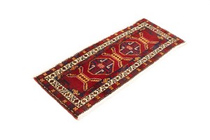Vintage Red Geometric 2X4 Heriz Persian Rug