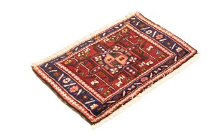 Vintage Floral Tribal 1'7X2'6 Karajeh Persian Rug