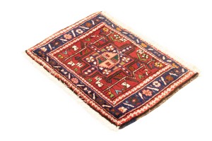 Vintage Floral Tribal 1'7X2'6 Karajeh Persian Rug