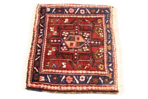 Vintage Floral Tribal 1'7X2'6 Karajeh Persian Rug