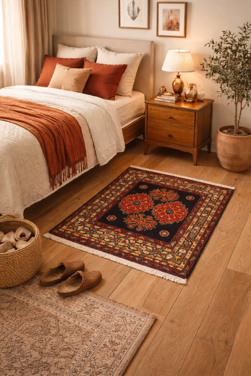 Vintage Tribal Geometric 2X3 Heriz Persian Rug