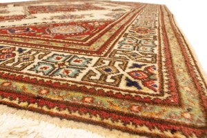 Semi Antique Floral Cream 4'8X6'3 Tabriz Persian Rug