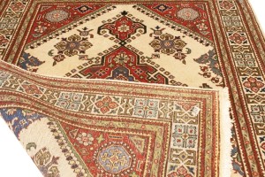 Semi Antique Floral Cream 4'8X6'3 Tabriz Persian Rug