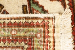 Semi Antique Floral Cream 4'8X6'3 Tabriz Persian Rug