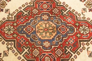 Semi Antique Floral Cream 4'8X6'3 Tabriz Persian Rug