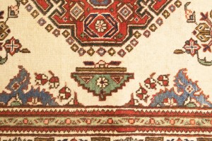 Semi Antique Floral Cream 4'8X6'3 Tabriz Persian Rug