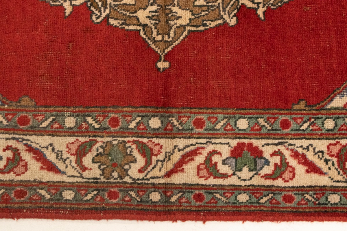 Semi Antique Floral Red 4'9X6'5 Tabriz Persian Rug