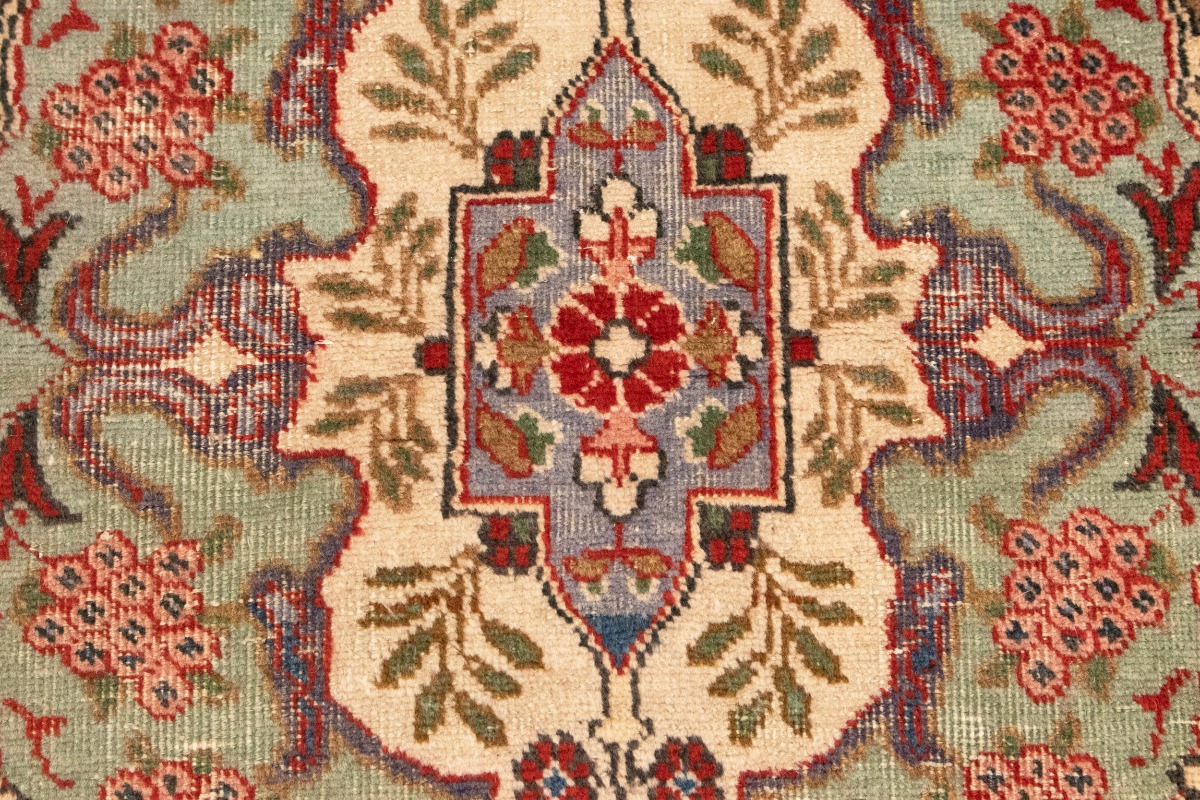 Semi Antique Floral Red 4'9X6'5 Tabriz Persian Rug