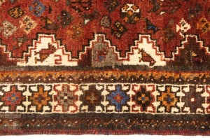Vintage Rusty Red Tribal 5'9X8'5 Shiraz Persian Rug