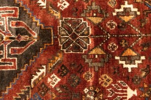 Vintage Rusty Red Tribal 5'9X8'5 Shiraz Persian Rug