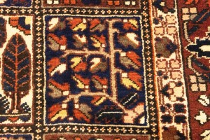 Vintage Brown Floral 10X13 Bakhtiari Persian Rug