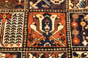 Vintage Brown Floral 10X13 Bakhtiari Persian Rug