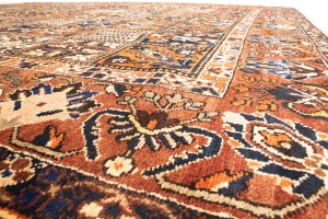 Vintage Brown Floral 10X13 Bakhtiari Persian Rug