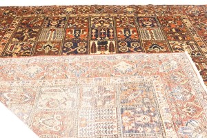 Vintage Brown Floral 10X13 Bakhtiari Persian Rug