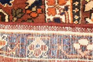 Vintage Brown Floral 10X13 Bakhtiari Persian Rug
