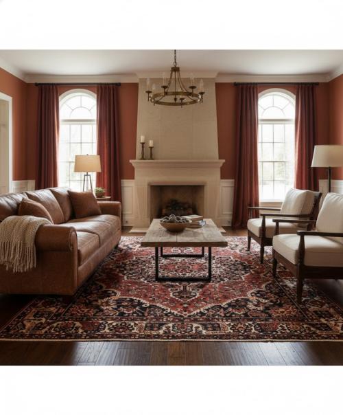 10'4 x 12'0 Hand Knotted Bakhtiari Persian Wool Rug