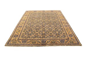 Semi Antique Purple Geometric 7'4X10'5 Ardabil Persian Rug