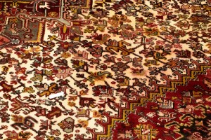 Vintage Red Geometric 11X15 Heriz Persian Rug