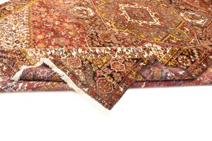 Vintage Red Geometric 11X15 Heriz Persian Rug