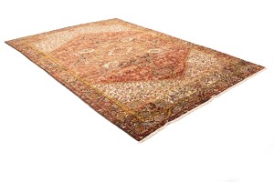 Vintage Red Geometric 11X15 Heriz Persian Rug