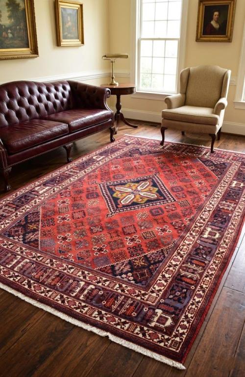 Vintage Red Tribal 8X12 Joshaghan Persian Rug