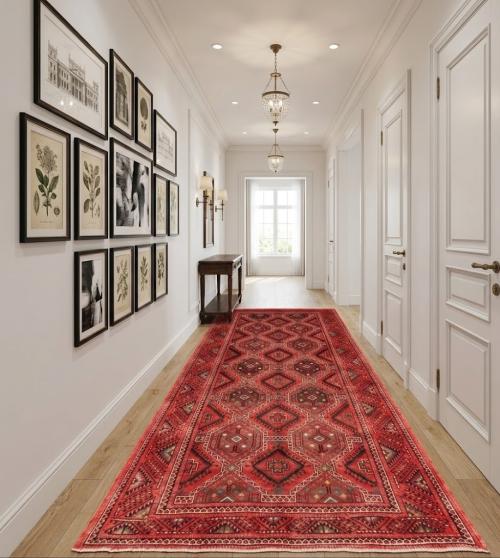 Vintage Red Tribal 5X10 Shiraz Lori Persian Rug