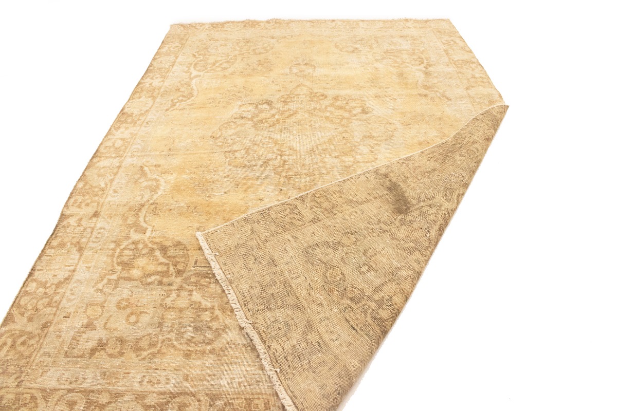 Antique Muted Distressed 7X11 Tabriz Persian Rug