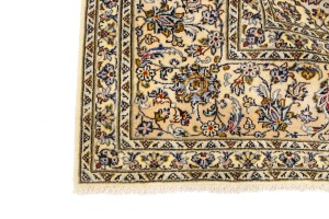 Vintage Cream Traditional 10X13 Kashan Persian Rug