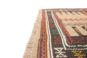 Khaki Tribal 4X6 Sumak Herati Persian Rug