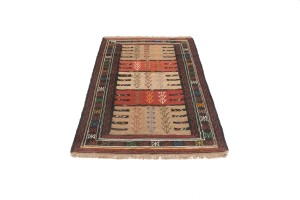 Khaki Tribal 4X6 Sumak Herati Persian Rug