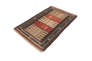 Khaki Tribal 4X6 Sumak Herati Persian Rug