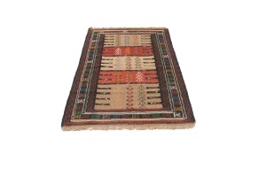 Khaki Tribal 4X6 Sumak Herati Persian Rug