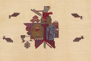 Cream Tribal 4'6X6 Sumak Persian Rug