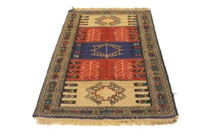 Multicolored Tribal 4X6 Sumak Herati Persian Rug