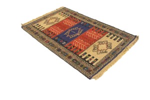 Multicolored Tribal 4X6 Sumak Herati Persian Rug
