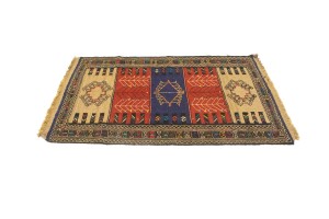 Multicolored Tribal 4X6 Sumak Herati Persian Rug