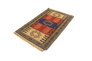 Multicolored Tribal 4X6 Sumak Herati Persian Rug