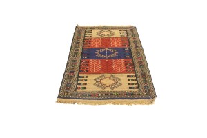 Multicolored Tribal 4X6 Sumak Herati Persian Rug
