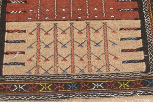Multicolored Tribal 3'7X5'6 Sumak Herati Persian Rug