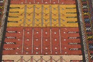 Multicolored Tribal 3'7X5'6 Sumak Herati Persian Rug